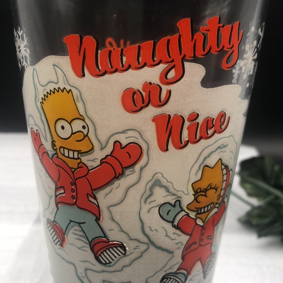 The Simpsons ( Bart & Lisa) holiday glass (000285) - Picture 5 of 5